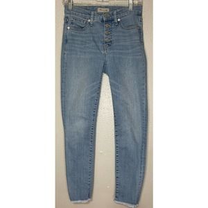 Madewell Jeans Womens 25 Blue 9in High‎ Rise Skinny Crop Casual Denim Button Fly